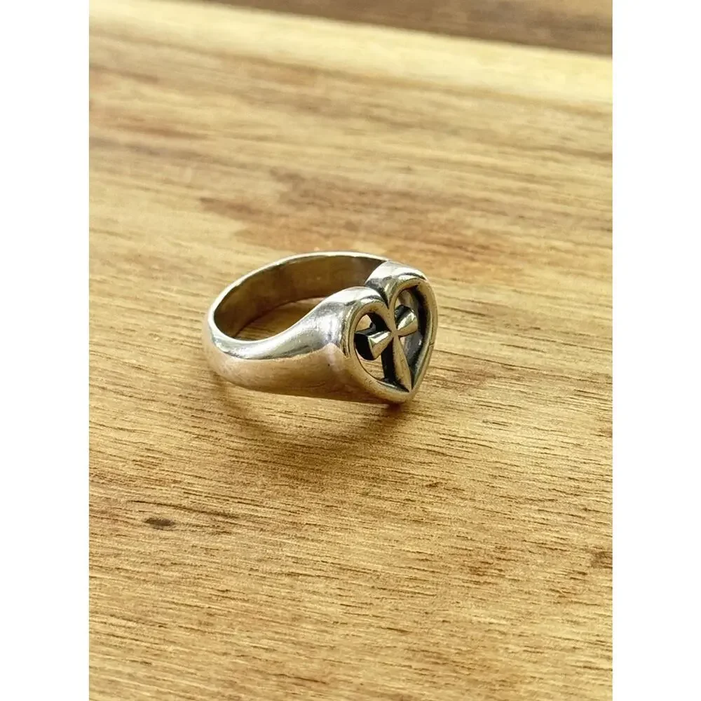 James Avery Retired Sterling Silver Eternal Love Ring Size 8